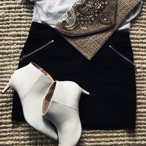 EUC BCBG Black Moto Miniskirt